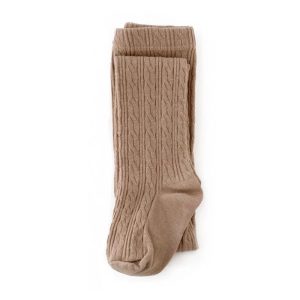Little Stocking Co. Cable Knit Tights - Oat Tights - 0-6m