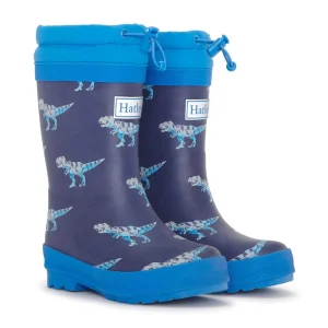 Hatley Sherpa Lined Rainboots - T-Rex Attacks (Size 6)