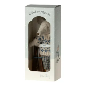 *Maileg Winter Mouse with Ski Set - Dad