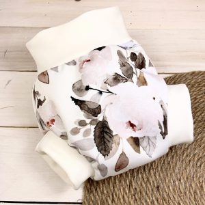 Rose Coco Waterproof Diaper Cover *CLEARANCE* - Large - Pale Floral