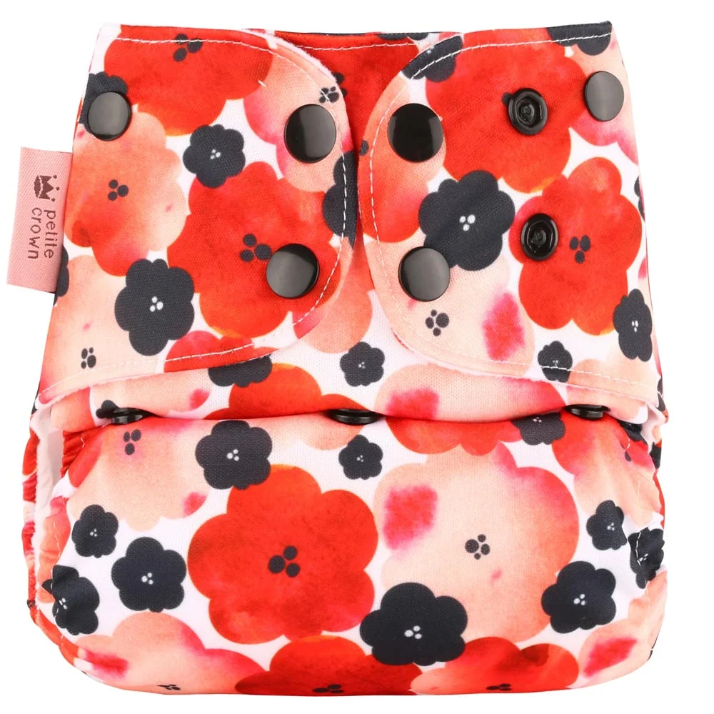 Petite Crown Packa One Size Pocket Diaper - Poppy - Image 5