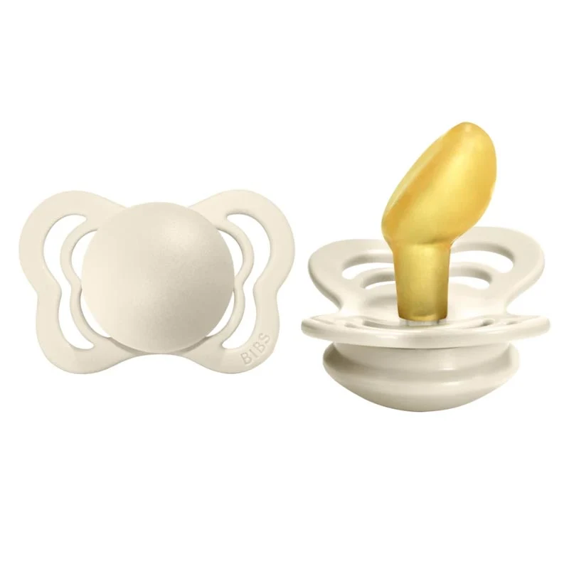 *Bibs Couture Natural Rubber Latex Pacifier 2-Pack - Size 2 (6-18 Months) - Rust