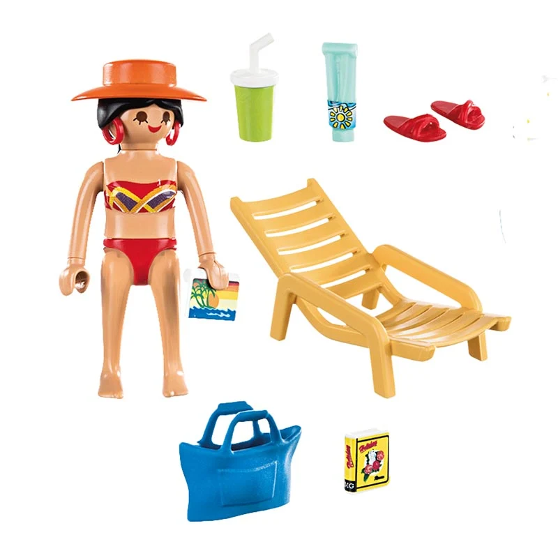 *Playmobil Sunbather with Lounge Chair - Image 2