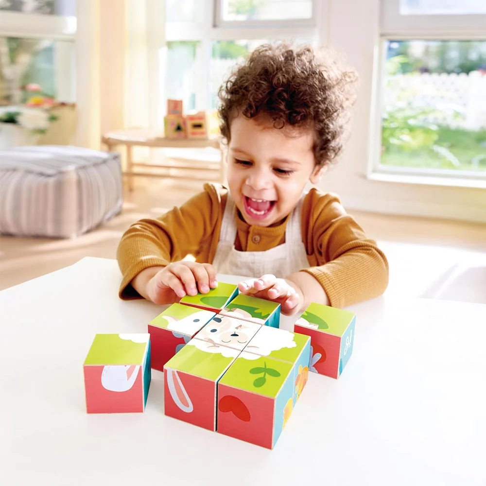 *Hape Farm Wooden Blocks Puzzle - Image 8