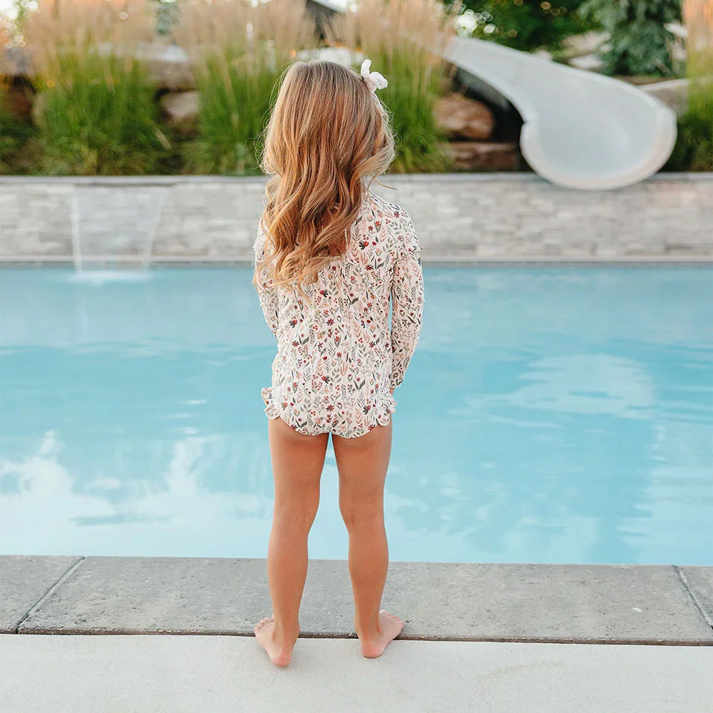 Current Tyed Ruffle Rashguard Suit - The Ivy - 12-24m - Image 4