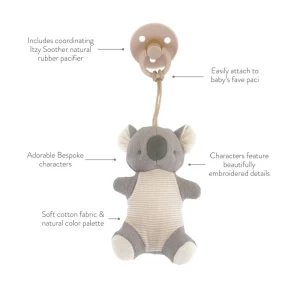 *Itzy Ritzy Bitzy Pal Natural Rubber Pacifier & Lovey - Koala