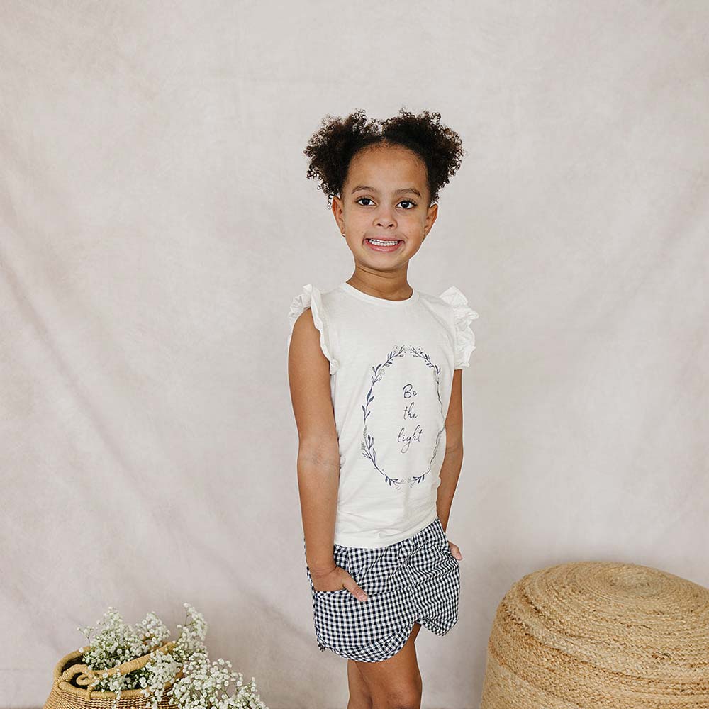 Mebie Baby Ruffle Tee - Be the Light - 0-3m - Image 2
