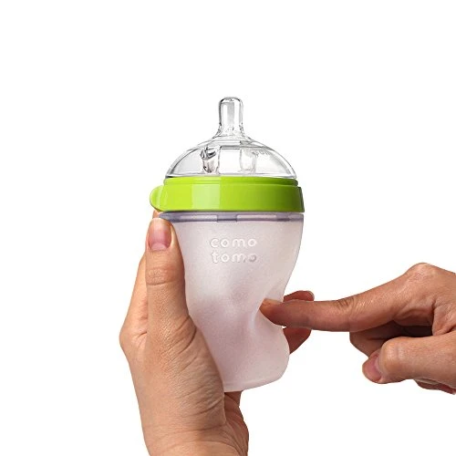 *Comotomo Natural Feel Baby Bottle - 2 Pack - 250ml (Medium Flow) / Green - Image 2