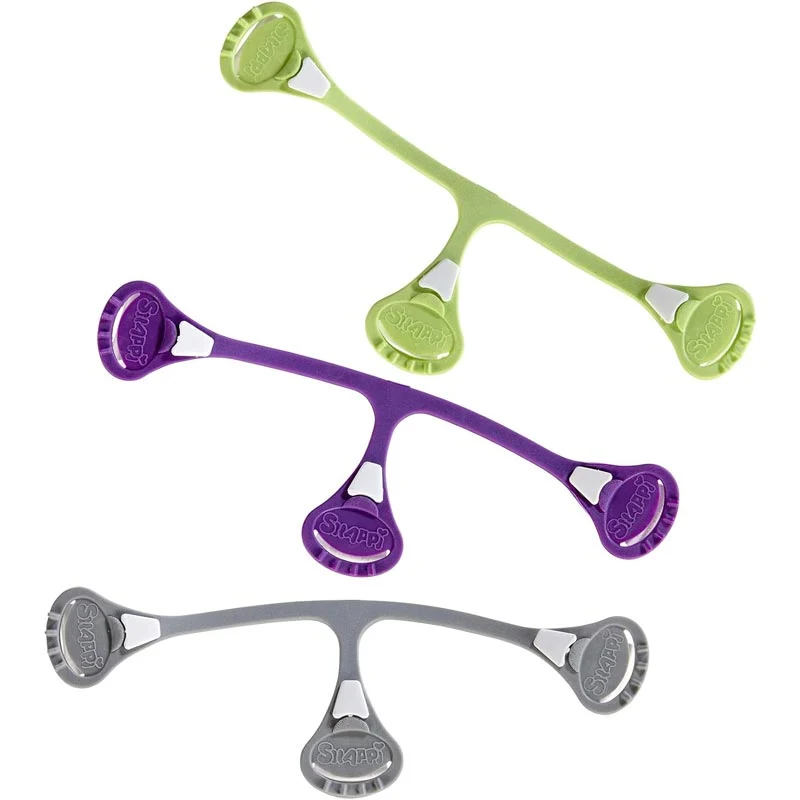 *Snappi Cloth Diaper Fastener - Size 1 (3 Pack) - 3 Pack - Grey, Green, Blue - Image 2