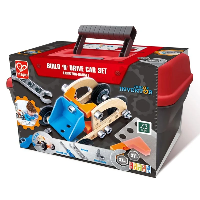 *Hape Build 'n' Drive Car Set - Image 6