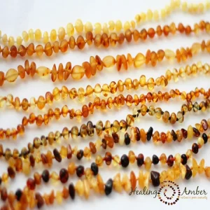 *Healing Amber - 11" Amber Infant/Child Necklace - Rainbow