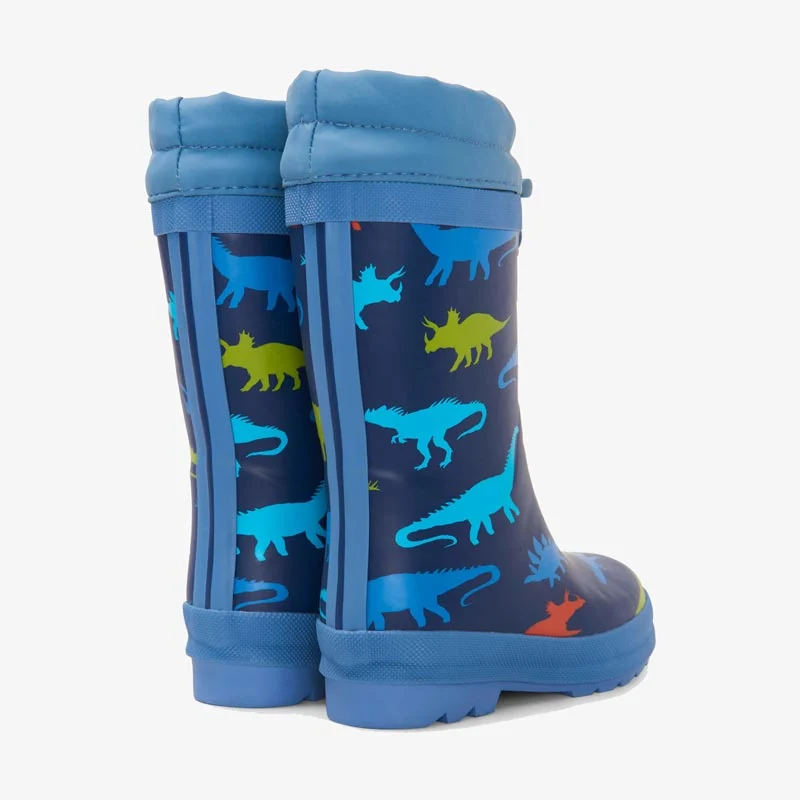 Hatley Sherpa Lined Rainboots - Dino Silhouettes (Size 6) - Image 3