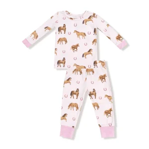 Angel Dear Baby Lounge Wear - Pink Horses (Size 1/2t)