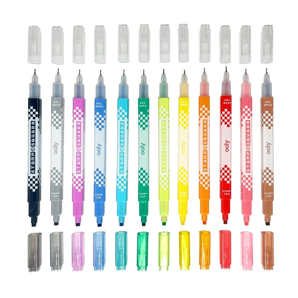 *Ooly Stamp-A-Square Double Ended Markers - Set of 12 - Image 6