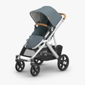 *UPPAbaby Vista V3 Stroller - Callum (Stone Blue | Silver Frame | Sand Leather)