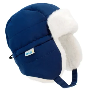 Jan + Jul Toasty-Dry Trapper Hat - Nebula Blue - Medium (6-24m)