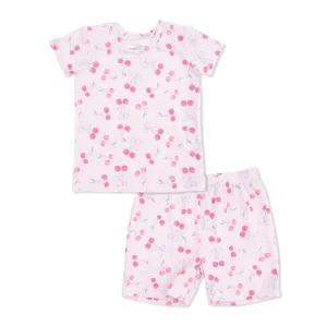 Angel Dear Lounge Wear Shorts - Sweet Bow Cherries - 2t