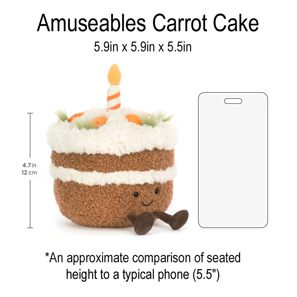 *Jellycat Amuseables Carrot Cake - 6" - Image 2