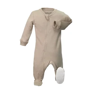 ZippyJamz Footie - Cozy Mocha - 6-9m