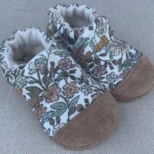 Snow and Arrow Cotton Knit Slippers - Meadow Floral - 4t