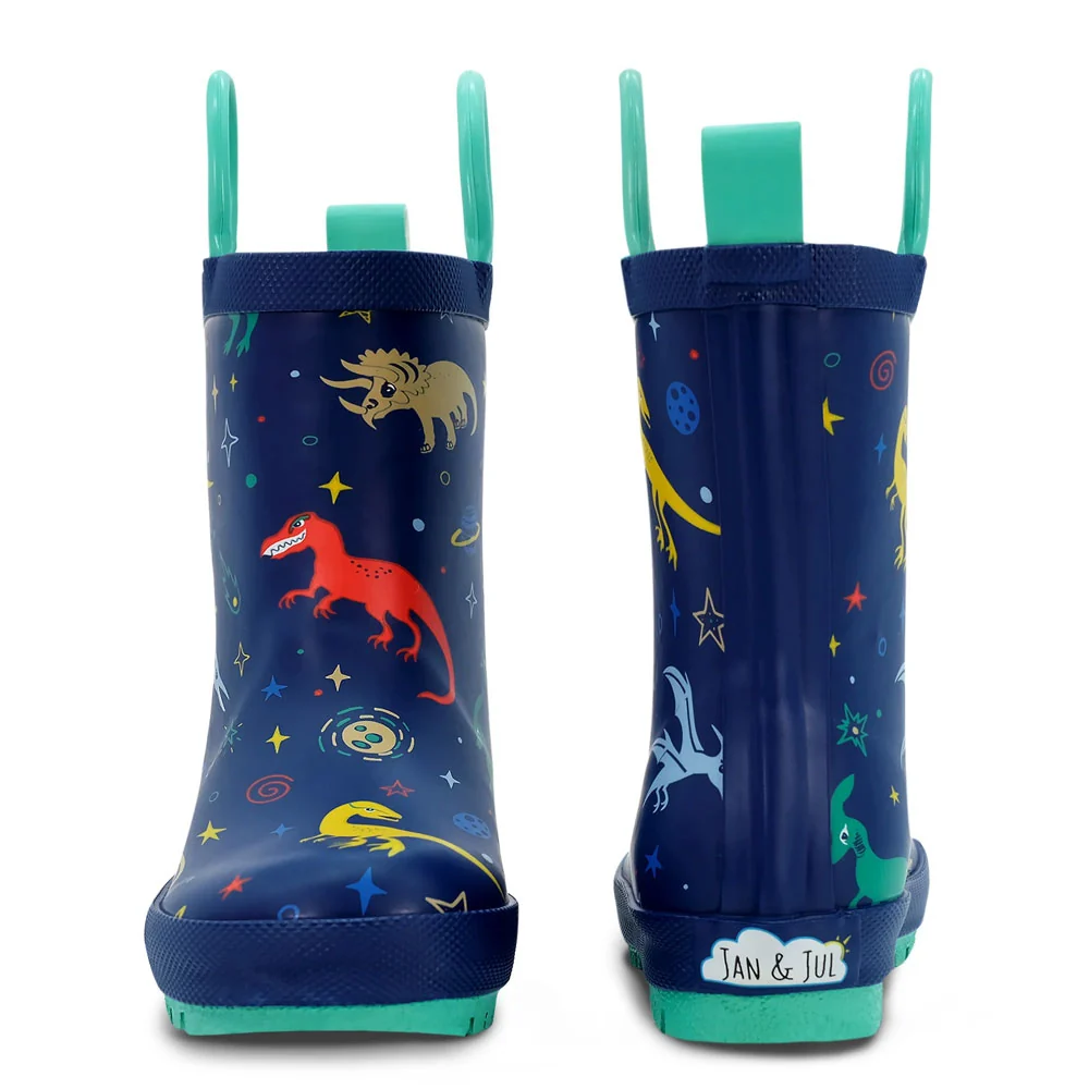 Jan & Jul Puddle-Dry Rain Boots - Space Dinos - 11 - Image 3