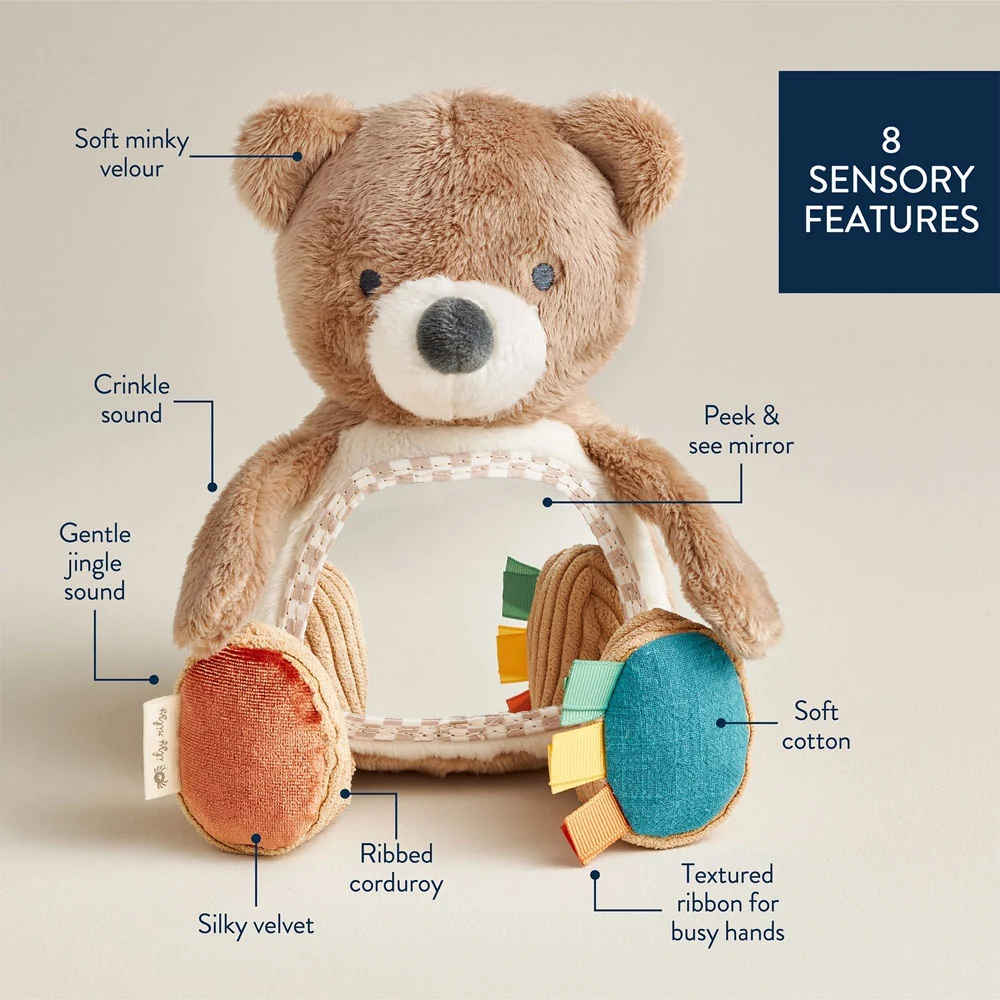 *Itzy Ritzy Itzy Bitzy Mirror Sensory Tummy Time Mirror - Theo the Bear - Image 2
