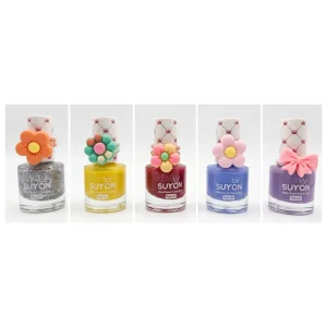 *Suyon Kids Peel-Off Nail Polish with Hair Tie - Bright Red