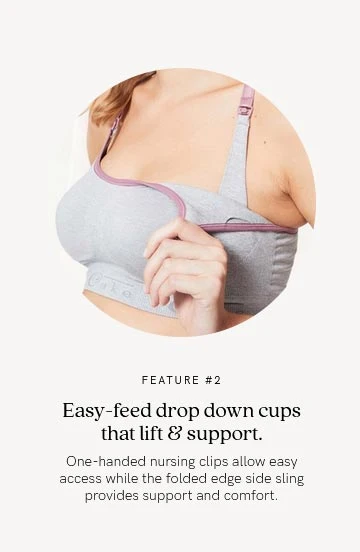 *Cake Maternity Cotton Candy Bra (Size Small) - *CLEARANCE* - Heather Grey / S - Image 3