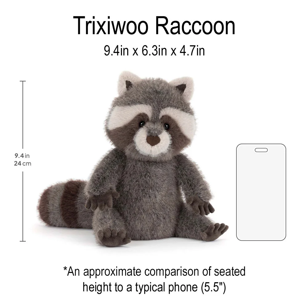*Jellycat Trixiwoo Raccoon - 9" - Image 5