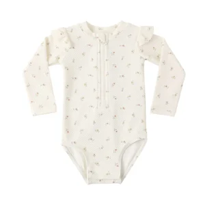 Quincy Mae Byron Rashguard One-Piece - Petit Fleur - 0-3m