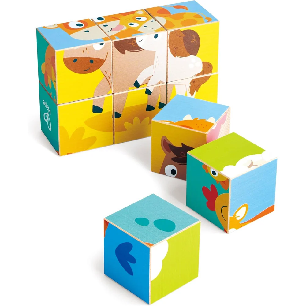 *Hape Farm Wooden Blocks Puzzle - Image 6
