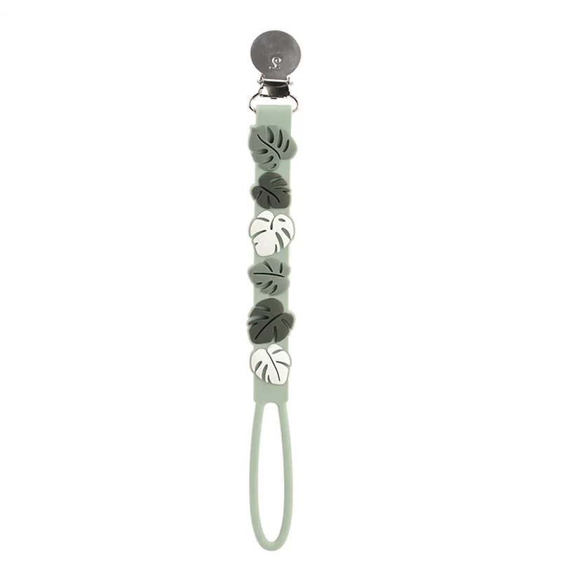*Loulou Lollipop Beadless Pacifier Clip - Daisy Blue - Image 4