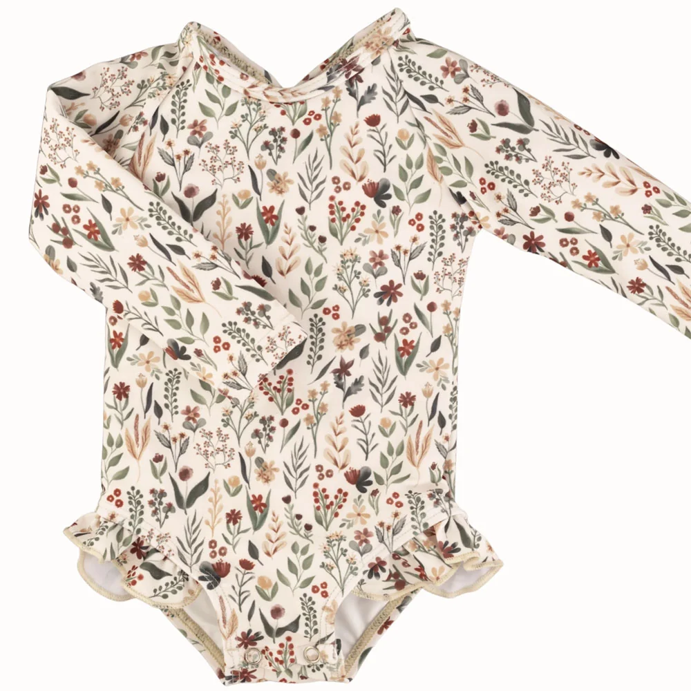 Current Tyed Ruffle Rashguard Suit - The Ivy - 12-24m