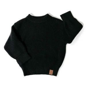 Little Bipsy Chunky Knit Sweater - Black *CLEARANCE* - 10y