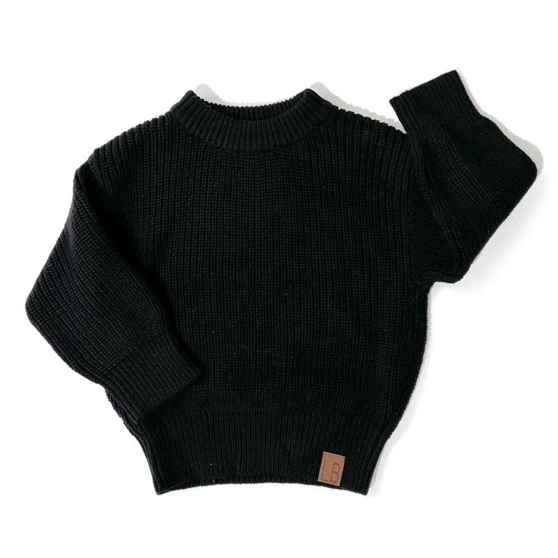 Little Bipsy Chunky Knit Sweater - Black *CLEARANCE* - 8y