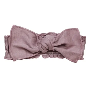 *L'ovedbaby Organic Smocked Tie Headband - Lavender - 0-12m