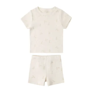 Quincy Mae Summer Pajama Set - Bunnies - 2/3y