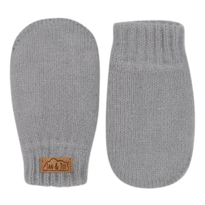 Jan & Jul Knit Mittens - Grey (Size Medium: 9-36m)