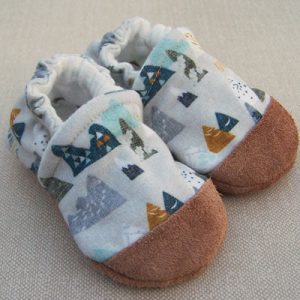 Snow and Arrow Cotton Knit Slippers - Adventure Awaits - 4t
