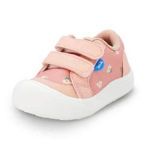Jan & Jul Toddler Mini Canvas Sneakers - Apricot Flower - 4