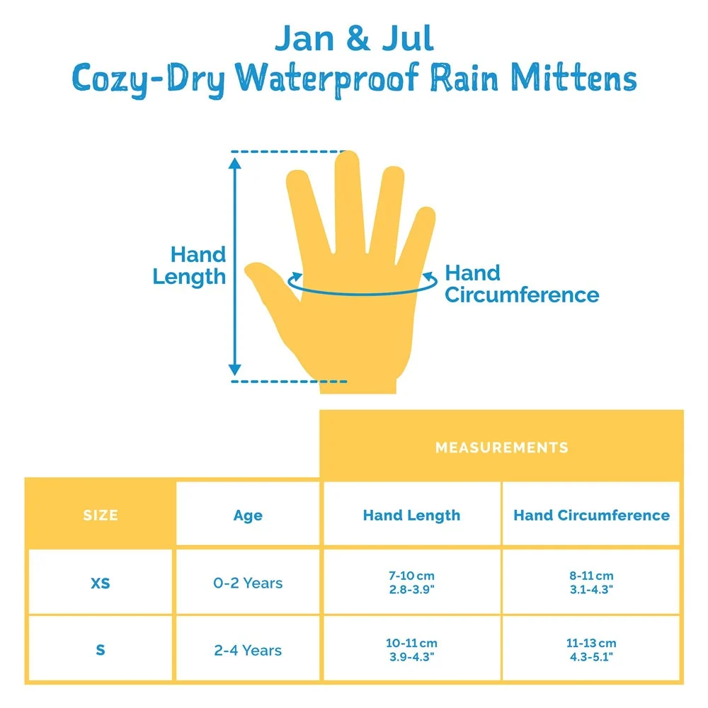 Jan & Jul Kids Rain Mittens - Heather Grey - Extra Small (0-2y) - Image 5