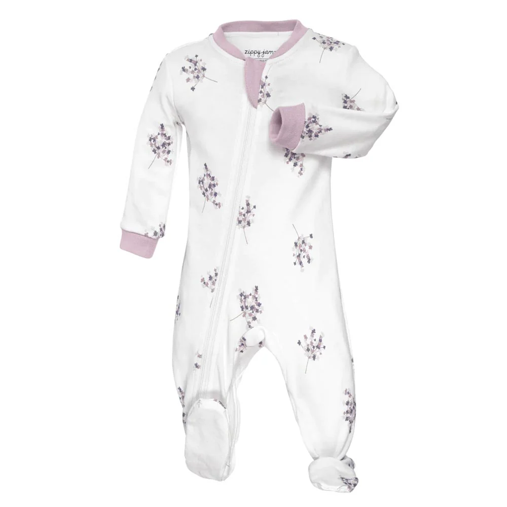 ZippyJamz Footie - Spring Blossom - 12-18m
