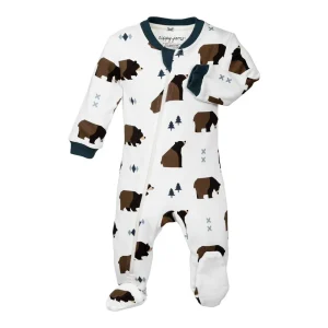 ZippyJamz Footie - Little Grizzle - 0-3m