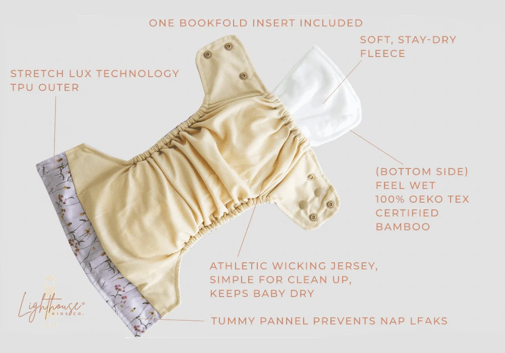 Lighthouse Kids Co Signature One-Size Pocket Diaper - Jane - Image 3