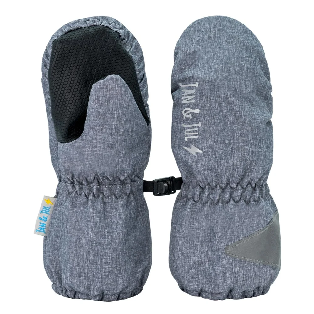 Jan & Jul Kids Rain Mittens - Heather Grey - Extra Small (0-2y)