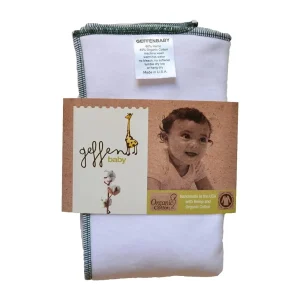 Geffen Baby FLEECE Prefold Cloth Diaper - Single - Medium/Large (Lavender Trim)