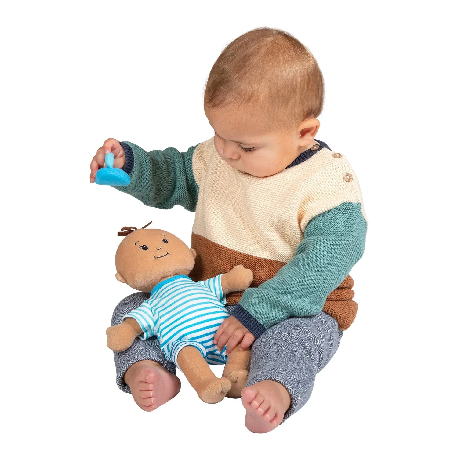 *Manhattan Toy Wee Baby Stella Beige with Brown Tuft - Image 7