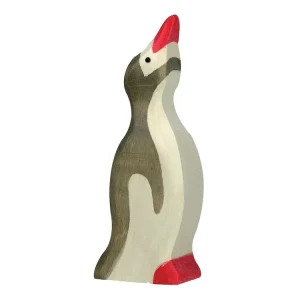 *Holztiger Head Raised Small Penguin