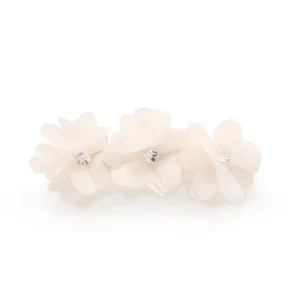 *Sherick Fredermen White 3D Triple Flower Hair Clip