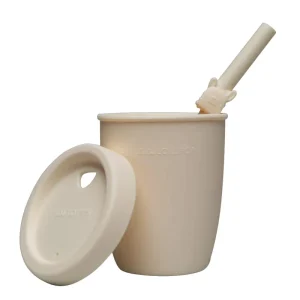*Loulou Lollipop Born to Be Wild Kids Silicone Cup & Straw - Alligator